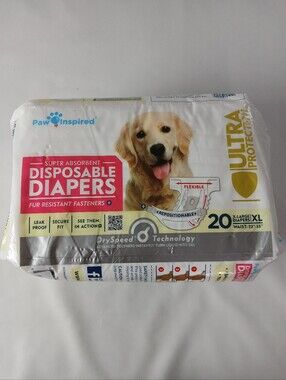Paw Inspired 20 Pack XL Dog Diapers